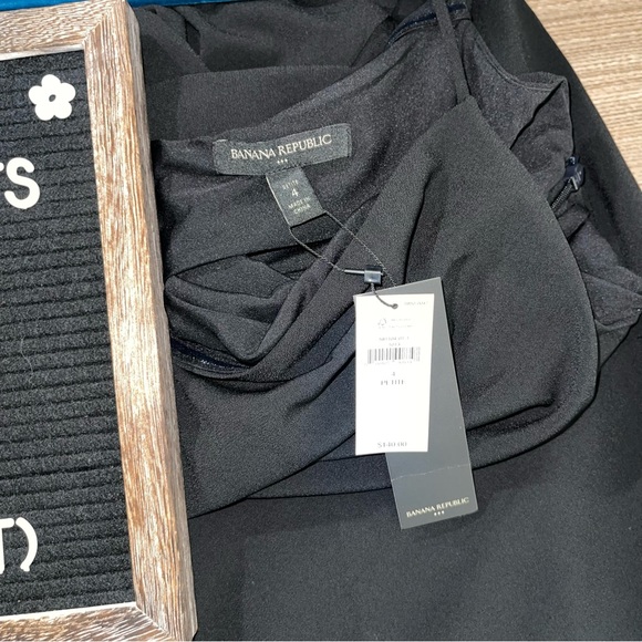 Banana Republic Asymmetrical Flounce Maxi Dress 4 petite 4p - Picture 12 of 13